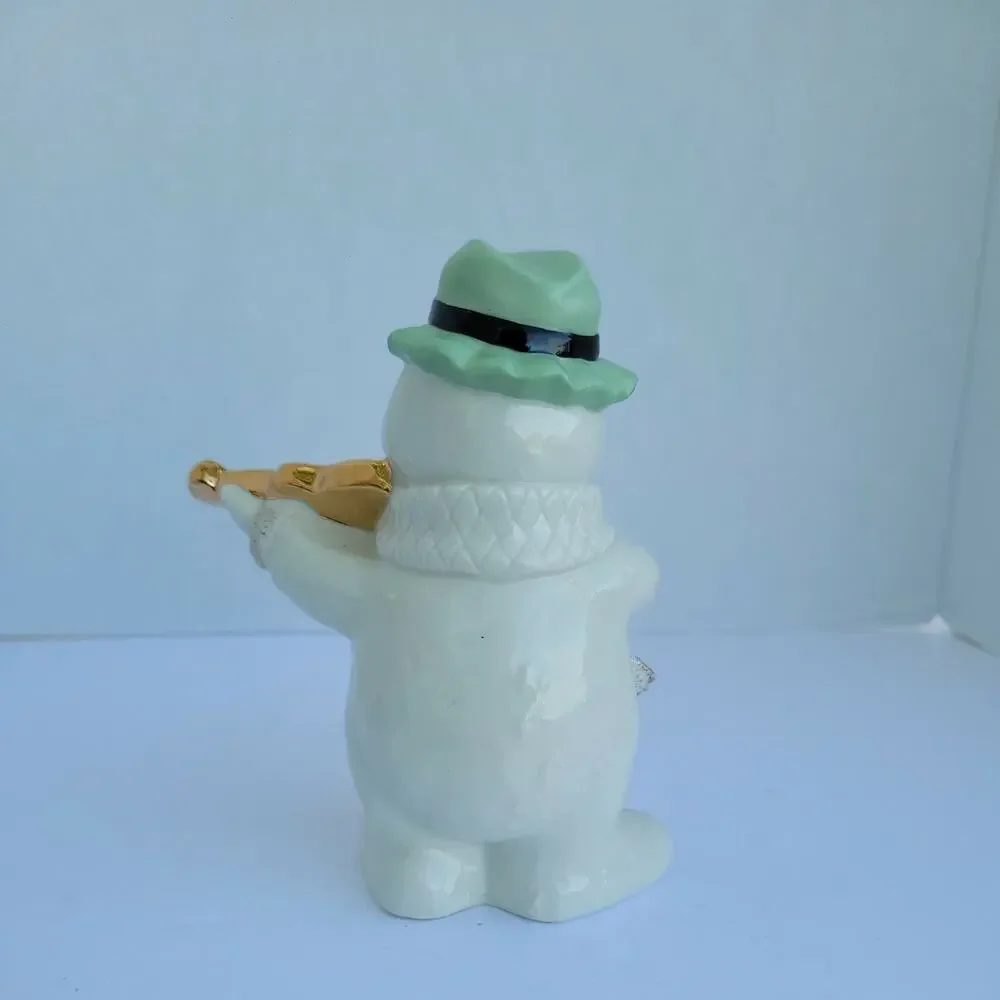 Mikasa Holiday Elegance Porcelain Snowman Musician with Violin Christmas Figure